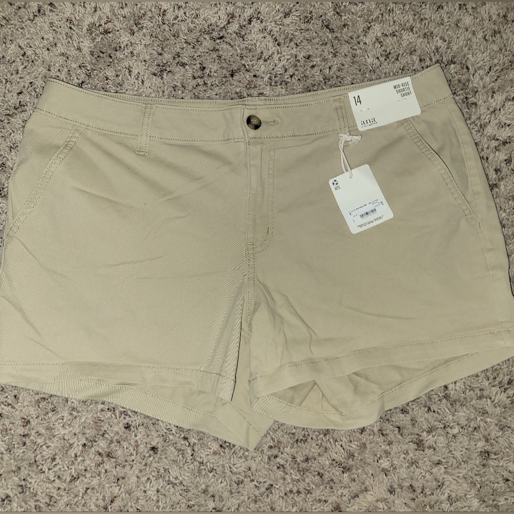 NWT a.n.a Mid-Rise Shortie Shorts Women's Sz 14 - Picture 7 of 13